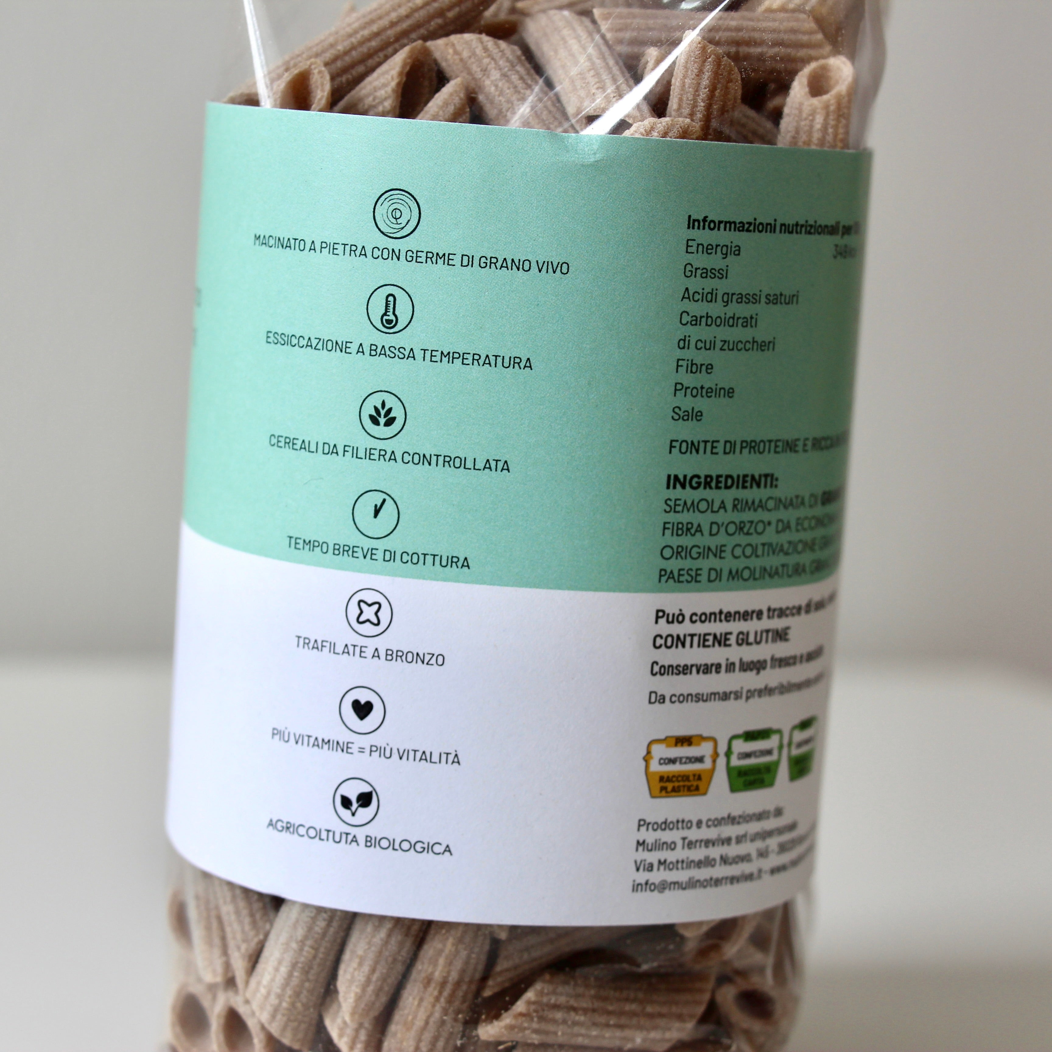 Penne Pasta with Spent Grain